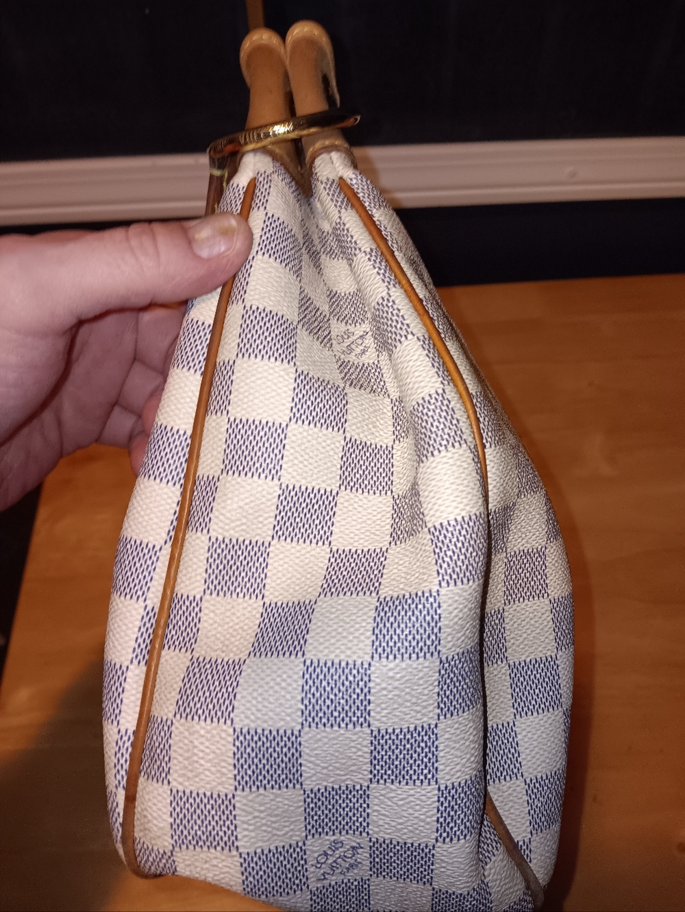 Louis Vuitton Damier Azure Suede Interior Galleria Bag - Picture 7 of 10